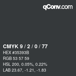 Color code: CMYK 9 / 2 / 0 / 77 | qconv.com