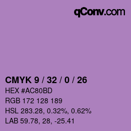 Color code: CMYK 9 / 32 / 0 / 26 | qconv.com