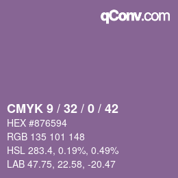 Farbcode: CMYK 9 / 32 / 0 / 42 | qconv.com