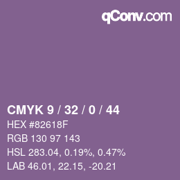 Color code: CMYK 9 / 32 / 0 / 44 | qconv.com