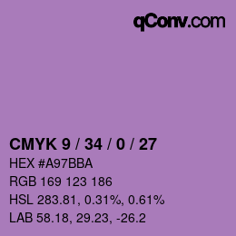 颜色代码: CMYK 9 / 34 / 0 / 27 | qconv.com