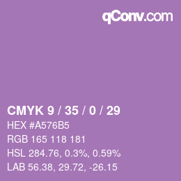 颜色代码: CMYK 9 / 35 / 0 / 29 | qconv.com