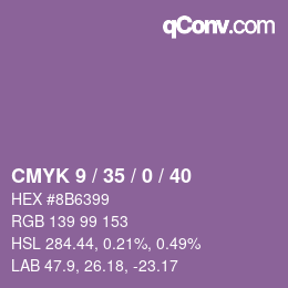 Color code: CMYK 9 / 35 / 0 / 40 | qconv.com