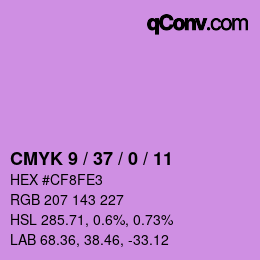 Color code: CMYK 9 / 37 / 0 / 11 | qconv.com