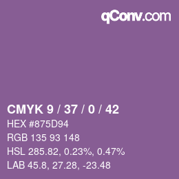 颜色代码: CMYK 9 / 37 / 0 / 42 | qconv.com
