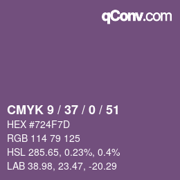 カラーコード: CMYK 9 / 37 / 0 / 51 | qconv.com