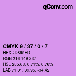 Color code: CMYK 9 / 37 / 0 / 7 | qconv.com