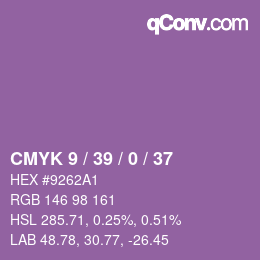 Color code: CMYK 9 / 39 / 0 / 37 | qconv.com