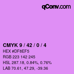 カラーコード: CMYK 9 / 42 / 0 / 4 | qconv.com