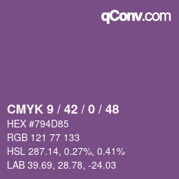 Farbcode: CMYK 9 / 42 / 0 / 48 | qconv.com