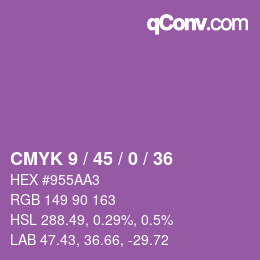 Color code: CMYK 9 / 45 / 0 / 36 | qconv.com