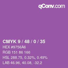 颜色代码: CMYK 9 / 48 / 0 / 35 | qconv.com