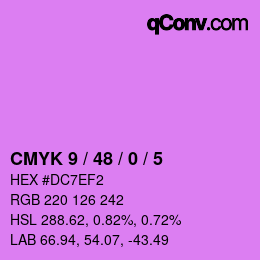 Color code: CMYK 9 / 48 / 0 / 5 | qconv.com