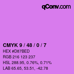 Color code: CMYK 9 / 48 / 0 / 7 | qconv.com