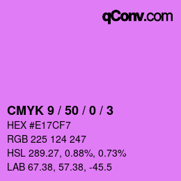 Color code: CMYK 9 / 50 / 0 / 3 | qconv.com