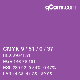 Color code: CMYK 9 / 51 / 0 / 37 | qconv.com