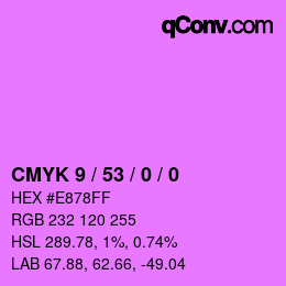 Color code: CMYK 9 / 53 / 0 / 0 | qconv.com