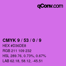 Color code: CMYK 9 / 53 / 0 / 9 | qconv.com