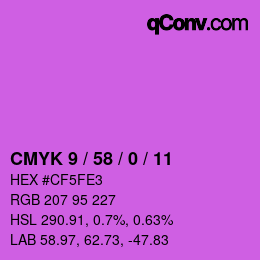 Color code: CMYK 9 / 58 / 0 / 11 | qconv.com