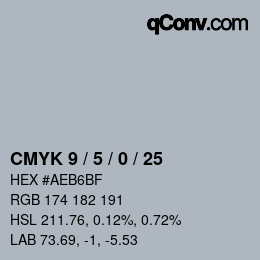 Color code: CMYK 9 / 5 / 0 / 25 | qconv.com
