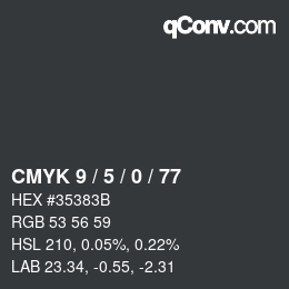 Color code: CMYK 9 / 5 / 0 / 77 | qconv.com