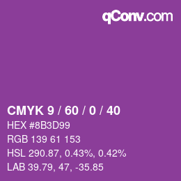 Color code: CMYK 9 / 60 / 0 / 40 | qconv.com