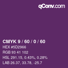 カラーコード: CMYK 9 / 60 / 0 / 60 | qconv.com