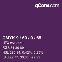 カラーコード: CMYK 9 / 60 / 0 / 65 | qconv.com