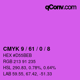 Color code: CMYK 9 / 61 / 0 / 8 | qconv.com