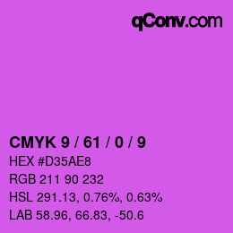 Color code: CMYK 9 / 61 / 0 / 9 | qconv.com