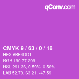 Color code: CMYK 9 / 63 / 0 / 18 | qconv.com