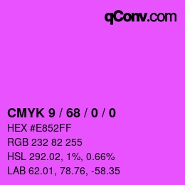 Color code: CMYK 9 / 68 / 0 / 0 | qconv.com