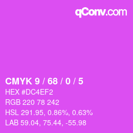 Color code: CMYK 9 / 68 / 0 / 5 | qconv.com