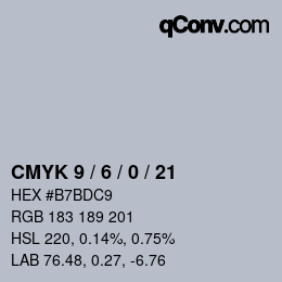 Color code: CMYK 9 / 6 / 0 / 21 | qconv.com