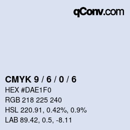 カラーコード: CMYK 9 / 6 / 0 / 6 | qconv.com