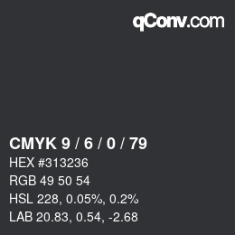 Color code: CMYK 9 / 6 / 0 / 79 | qconv.com