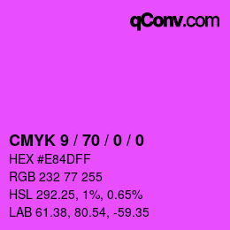 Color code: CMYK 9 / 70 / 0 / 0 | qconv.com