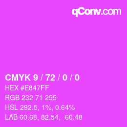 Color code: CMYK 9 / 72 / 0 / 0 | qconv.com