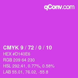 Color code: CMYK 9 / 72 / 0 / 10 | qconv.com