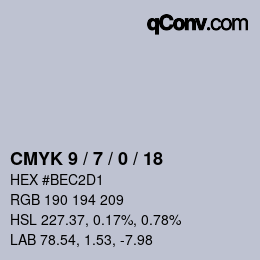 Color code: CMYK 9 / 7 / 0 / 18 | qconv.com