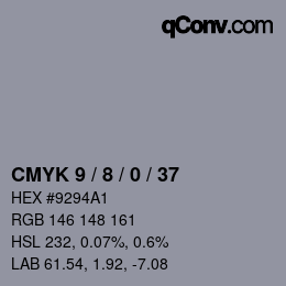 Color code: CMYK 9 / 8 / 0 / 37 | qconv.com