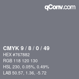 Color code: CMYK 9 / 8 / 0 / 49 | qconv.com