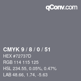 Color code: CMYK 9 / 8 / 0 / 51 | qconv.com