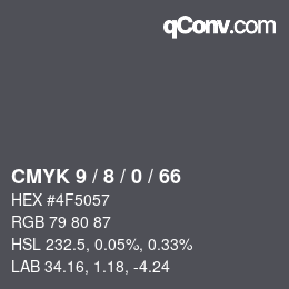 Color code: CMYK 9 / 8 / 0 / 66 | qconv.com