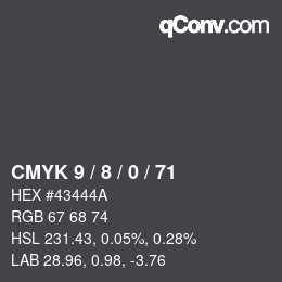 Color code: CMYK 9 / 8 / 0 / 71 | qconv.com