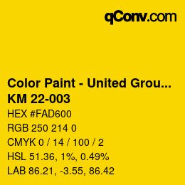 Farbcode: Color Paint - United Group - KM 22-003 | qconv.com