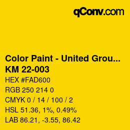 カラーコード: Color Paint - United Group - KM 22-003 | qconv.com