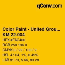 Farbcode: Color Paint - United Group - KM 22-004 | qconv.com