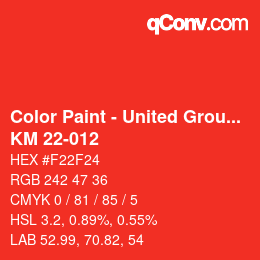 Farbcode: Color Paint - United Group - KM 22-012 | qconv.com