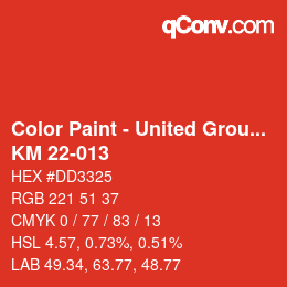 カラーコード: Color Paint - United Group - KM 22-013 | qconv.com